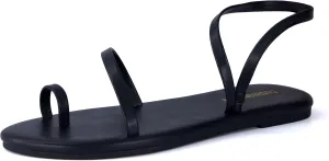CUSHIONAIRE CHAI Women’s Strappy Sandals – Flat Sandals for Women, Comfortable Beach Sandals, Summer Slip-On Shoes, Casual Dressy Sandals