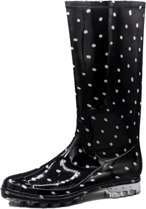 DaeRainy Tall Rain Boots for Women, Knee High Waterproof Slip On Garden Boots