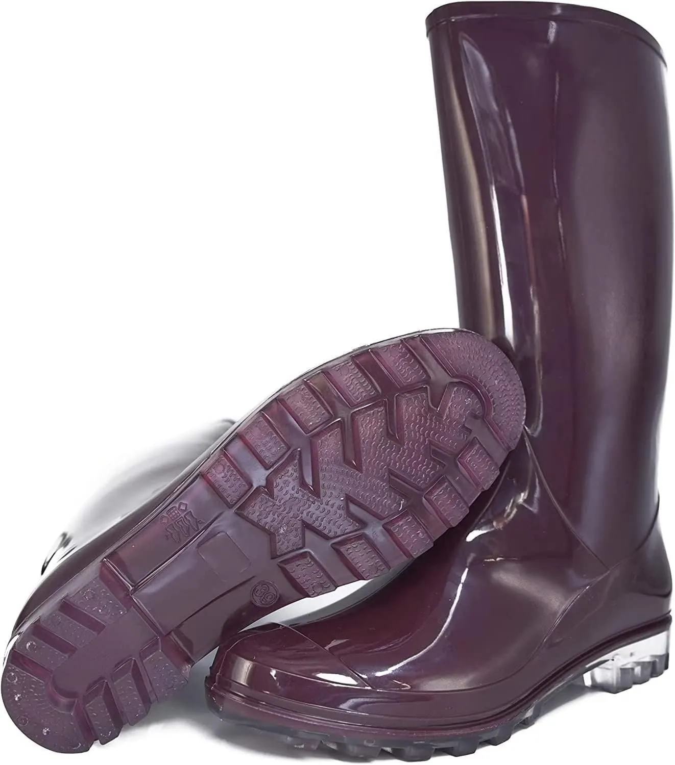 DaeRainy Tall Rain Boots for Women, Knee High Waterproof Slip On Garden Boots