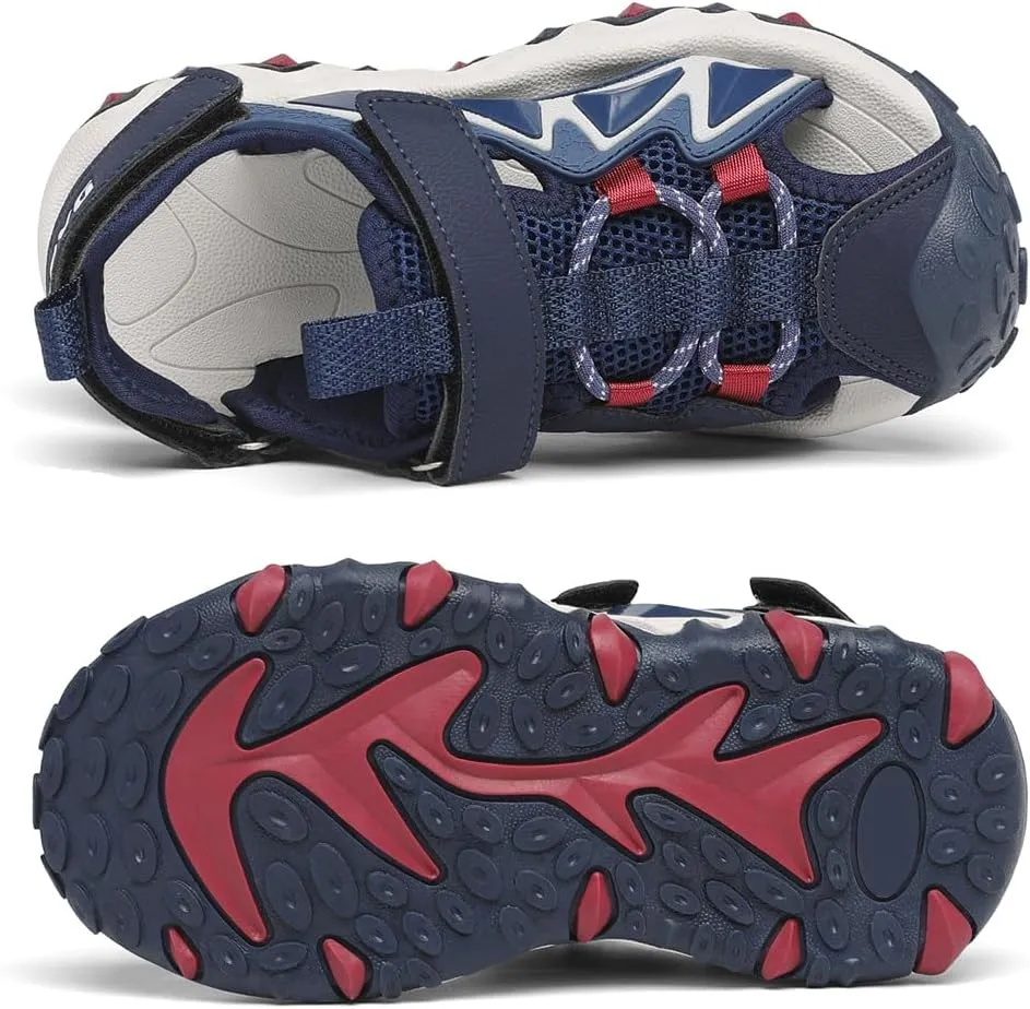Dannto Boy's Girl's Sport Sandals Summer Closed Toe Outdoor Water Athletic Sandals (Little Kid/Big Kid)
