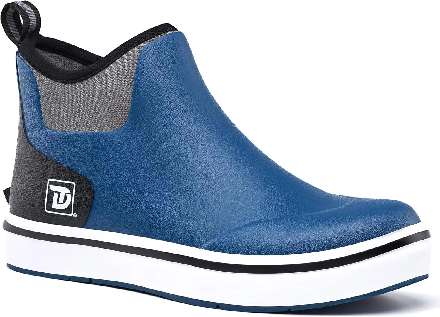 Deck Boots, Waterproof Rubber Fishing Rain Boots, Anti-slip Short Ankle Shoes for Outdoor Fishing Boating, Size 5-14