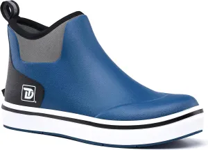 Deck Boots, Waterproof Rubber Fishing Rain Boots, Anti-slip Short Ankle Shoes for Outdoor Fishing Boating, Size 5-14