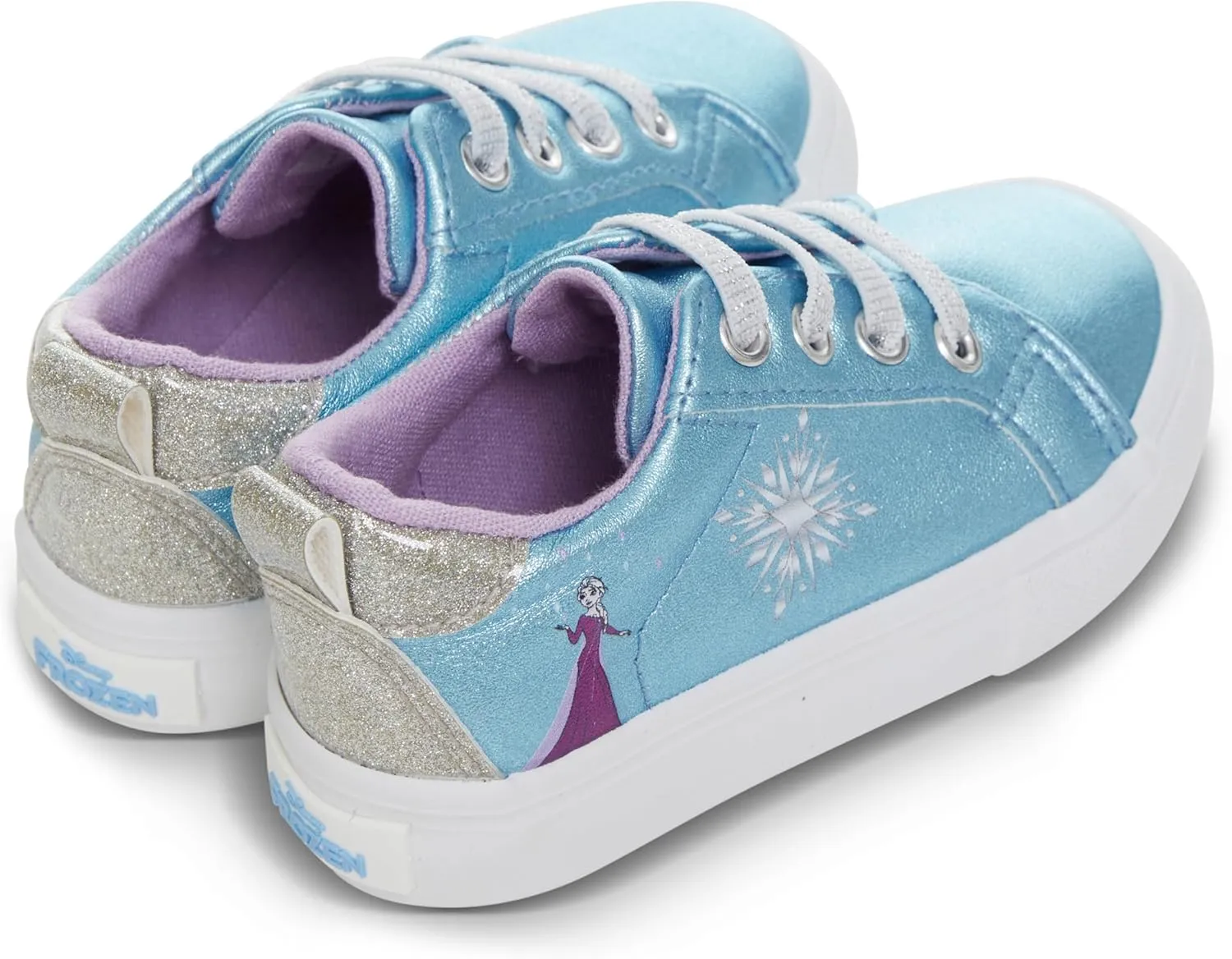 Disney Frozen's Magical High Top Shoes for Girls Elsa, Anna, Olaf Adventure Blue Lace Up Sneakers - Cute, Comfortable, and Ready for Playtime Magic