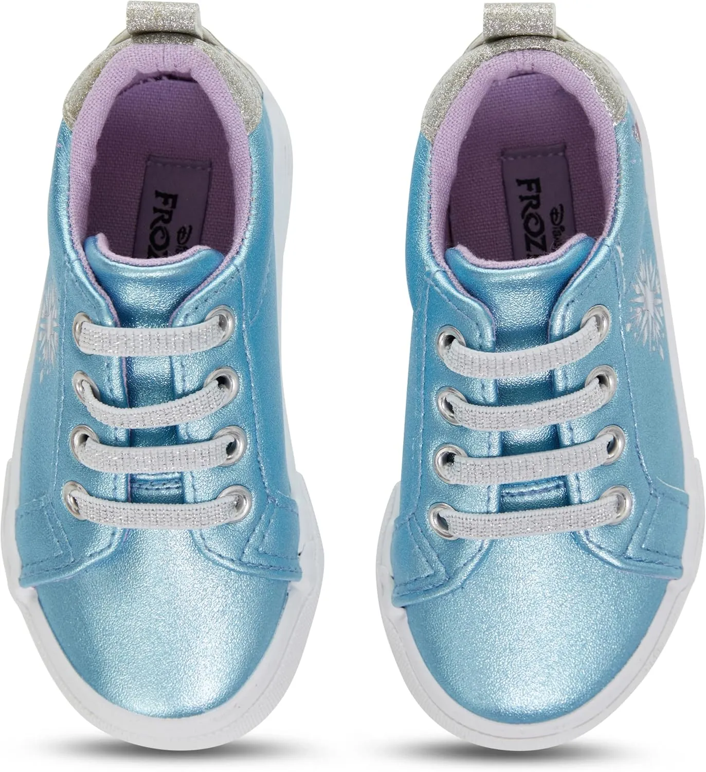 Disney Frozen's Magical High Top Shoes for Girls Elsa, Anna, Olaf Adventure Blue Lace Up Sneakers - Cute, Comfortable, and Ready for Playtime Magic