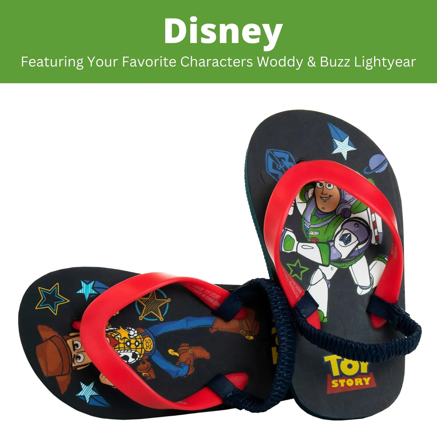 Disney Girls Boys Character Flip Flops Sandals Kids Water Shoes - Minnie Mickey Stitch Moana Toy Story Frozen Cars Encanto Princess Thong Beach Slides Slip On Quick Dry (Toddler-Little Kid)