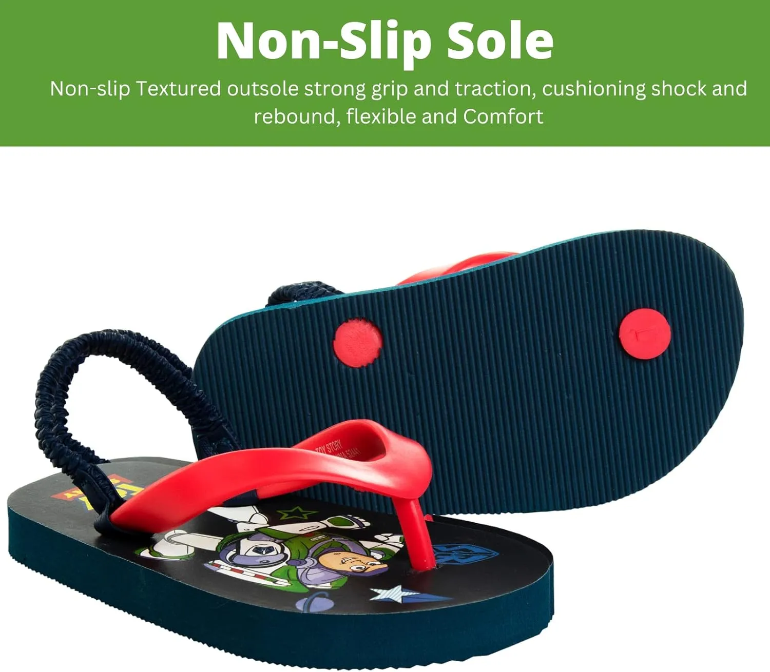 Disney Girls Boys Character Flip Flops Sandals Kids Water Shoes - Minnie Mickey Stitch Moana Toy Story Frozen Cars Encanto Princess Thong Beach Slides Slip On Quick Dry (Toddler-Little Kid)