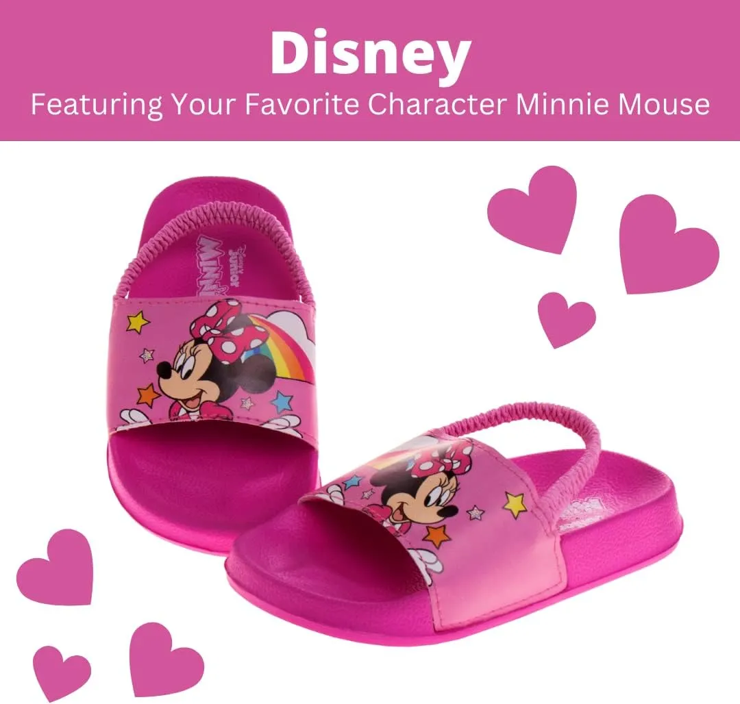 Disney Minnie Mickey Encanto Lightning McQueen Lilo n Stich Slides Backstrap Slip-On Beach Sandals (Toddler/Little Kid)