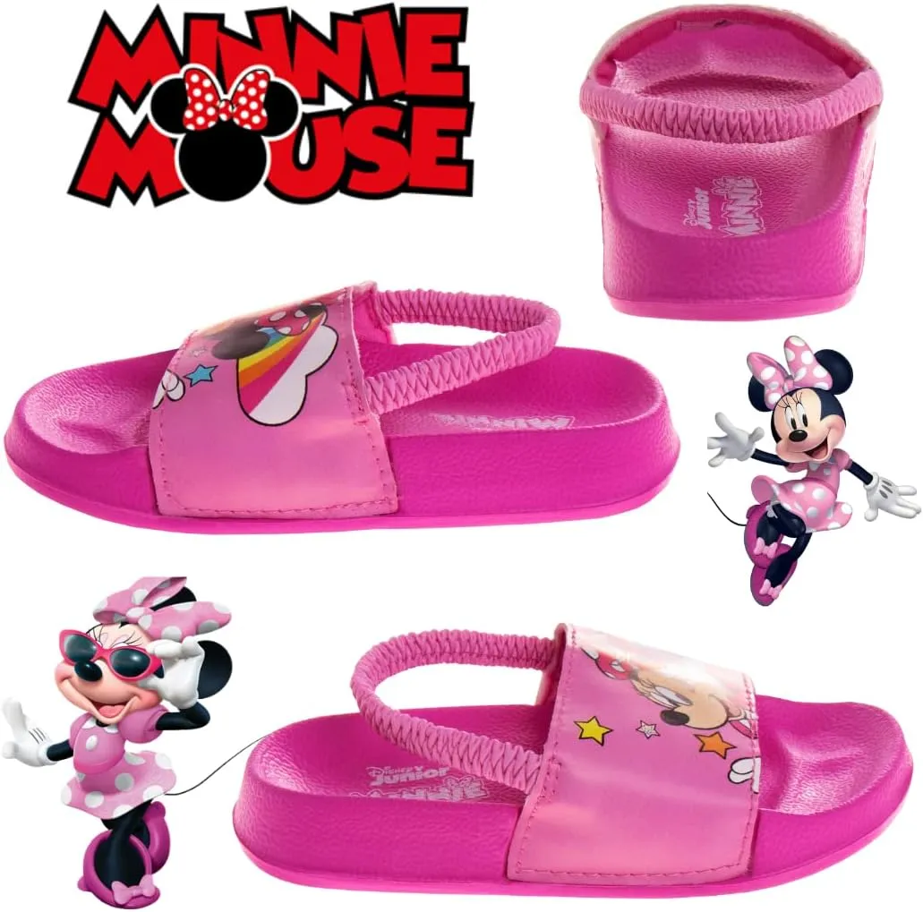 Disney Minnie Mickey Encanto Lightning McQueen Lilo n Stich Slides Backstrap Slip-On Beach Sandals (Toddler/Little Kid)