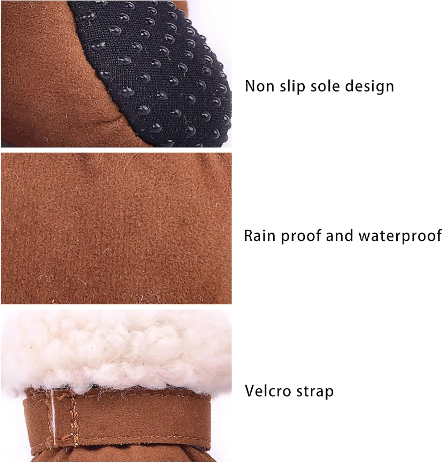 Dog Shoes Dog Boots Pet Shoes Winter Warm Sneakers Booties Pet Dog Shoes Puppy Shoes for Hot Pavement, 4-pcs Set