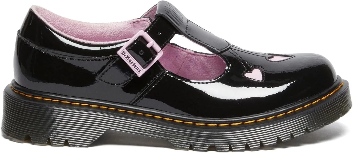 Dr. Martens Unisex-Child Bex Heart Youth Mary Jane (Big Kid) Flat