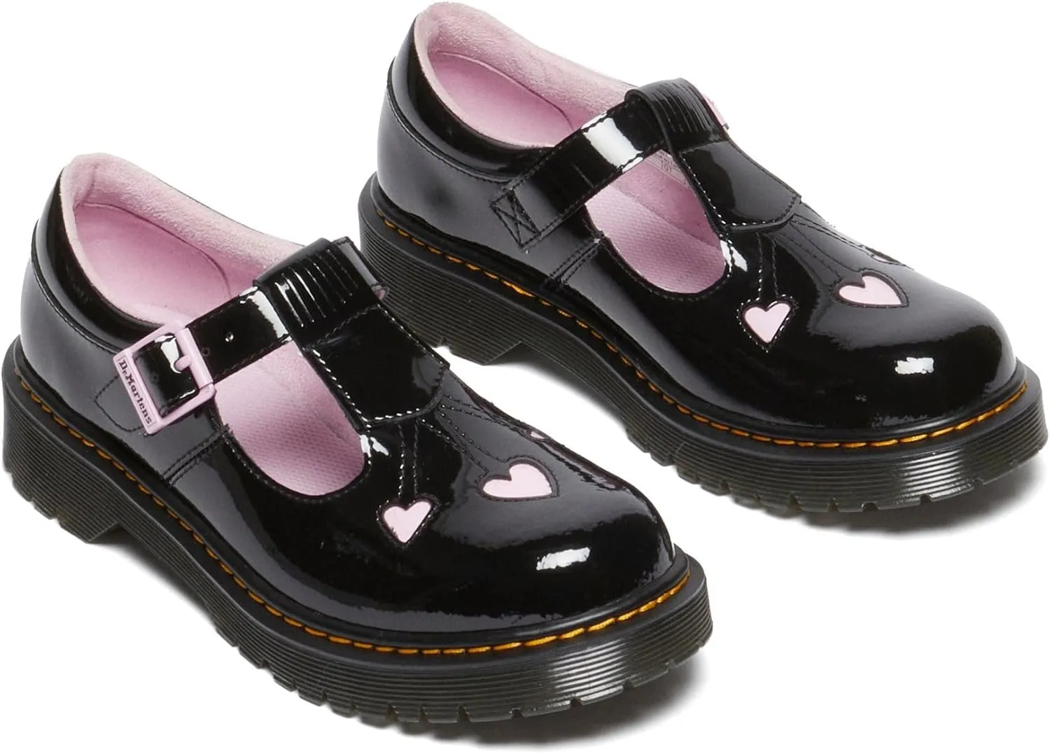 Dr. Martens Unisex-Child Bex Heart Youth Mary Jane (Big Kid) Flat