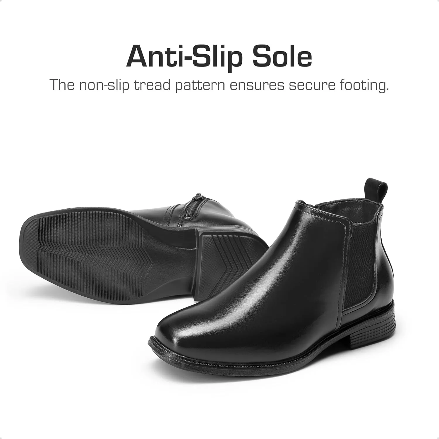 DREAM PAIRS Boys Chelsea Boots Side Zipper Classic Dress Boots for Kids