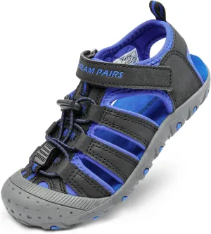 DREAM PAIRS Boys Girls Closed-Toe Outdoor Summer Sport Sandals for Little/Big Kid