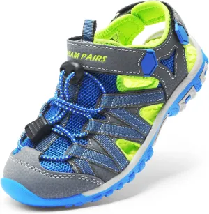 DREAM PAIRS Boys Girls Closed-Toe Outdoor Summer Sport Sandals for Little/Big Kid