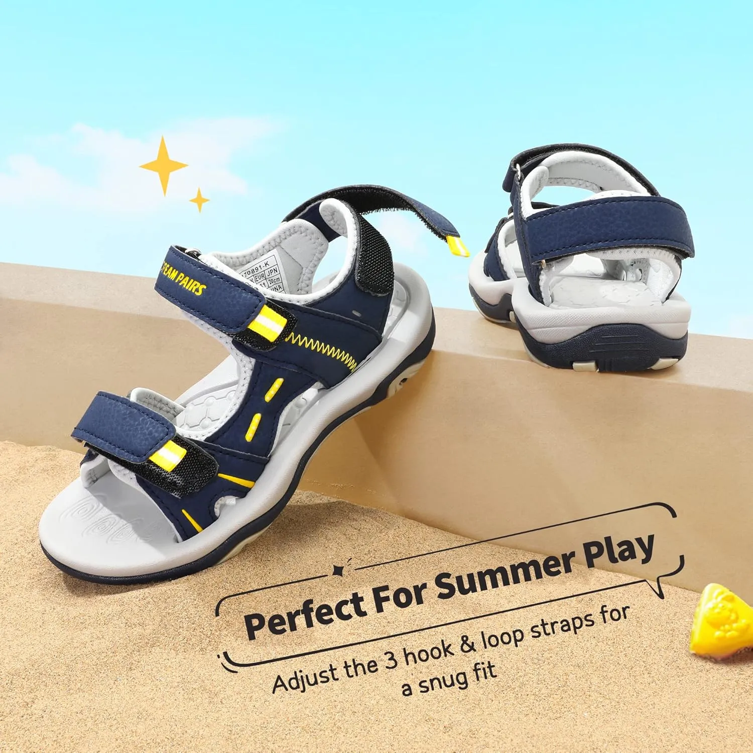 DREAM PAIRS Boys Girls Fashion Athletic Summer Sports Sandals(Toddler/Little Kid/Big Kid)