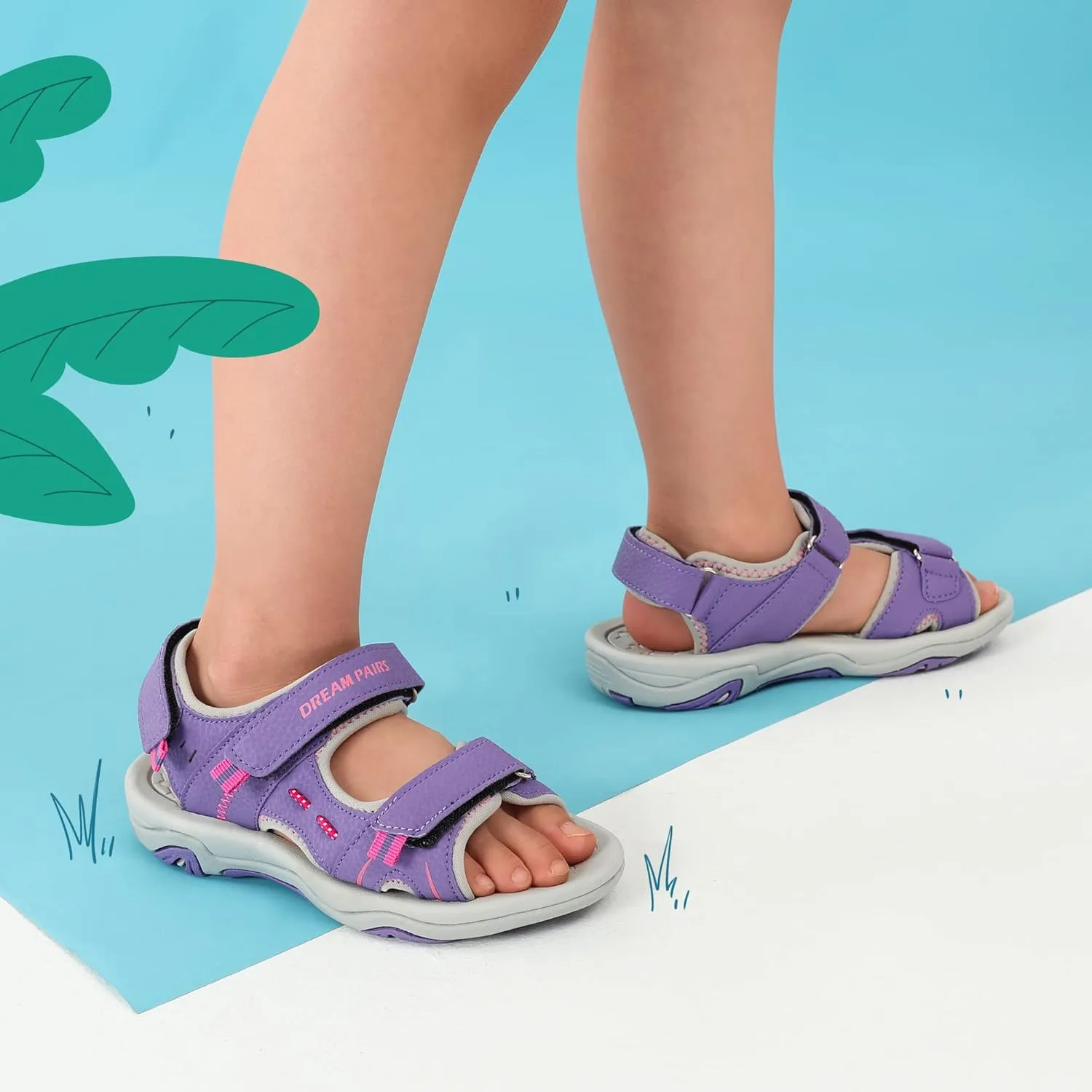 DREAM PAIRS Boys Girls Fashion Athletic Summer Sports Sandals(Toddler/Little Kid/Big Kid)