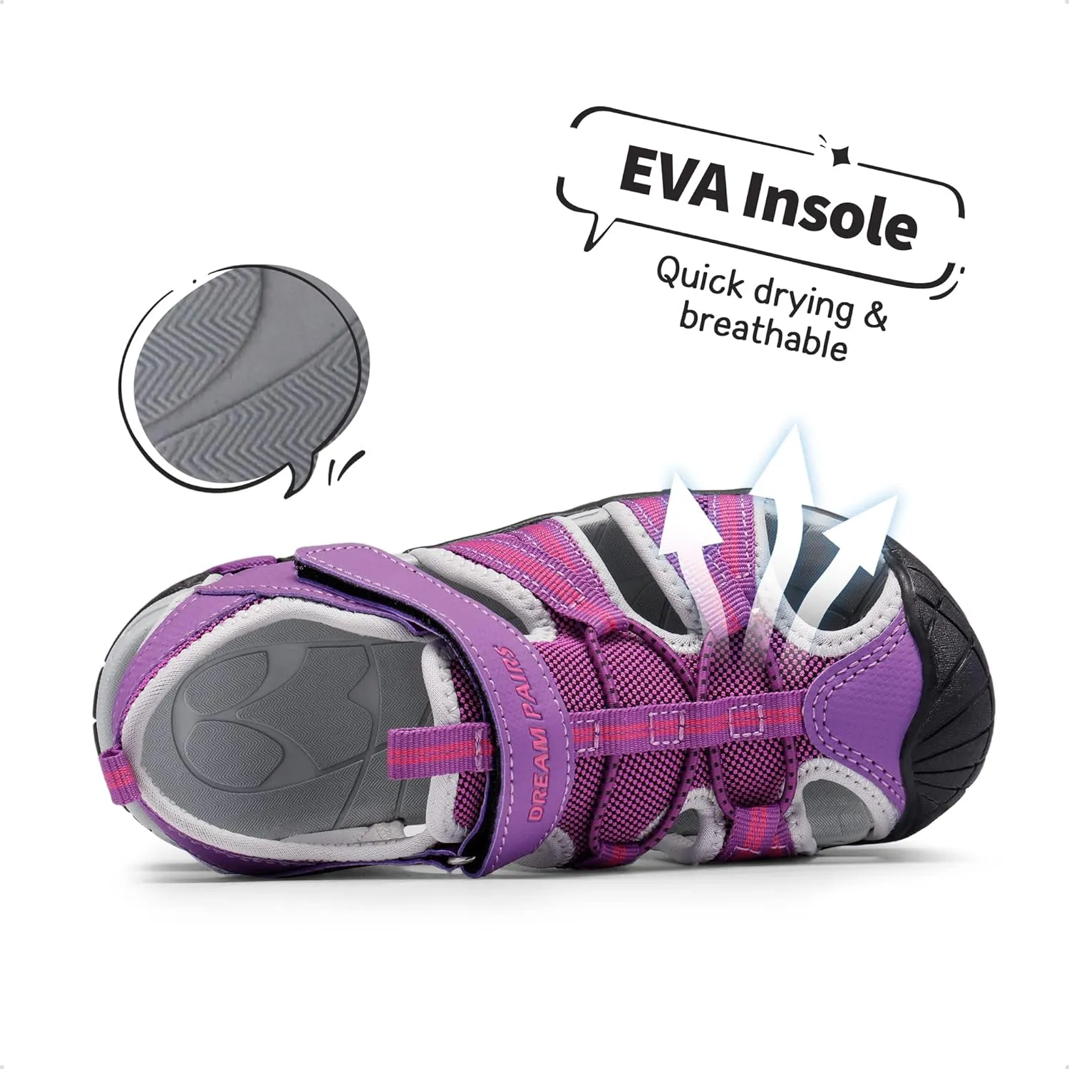 DREAM PAIRS Boys Girls Outdoor Summer Sport Athletic Sandals for Little/Big Kid