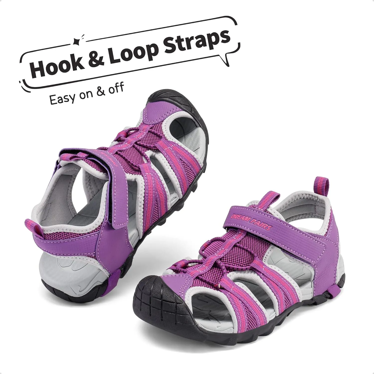 DREAM PAIRS Boys Girls Outdoor Summer Sport Athletic Sandals for Little/Big Kid