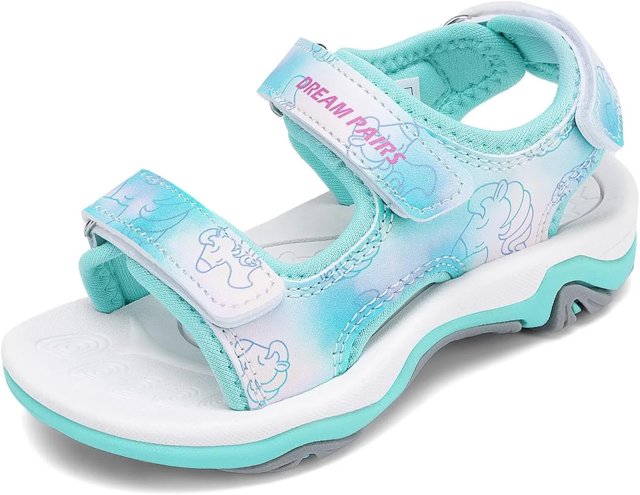 DREAM PAIRS Boys Girls Sandals Summer Outdoor Athletic Kids Sport Water Shoes for Toddler/Little Kid
