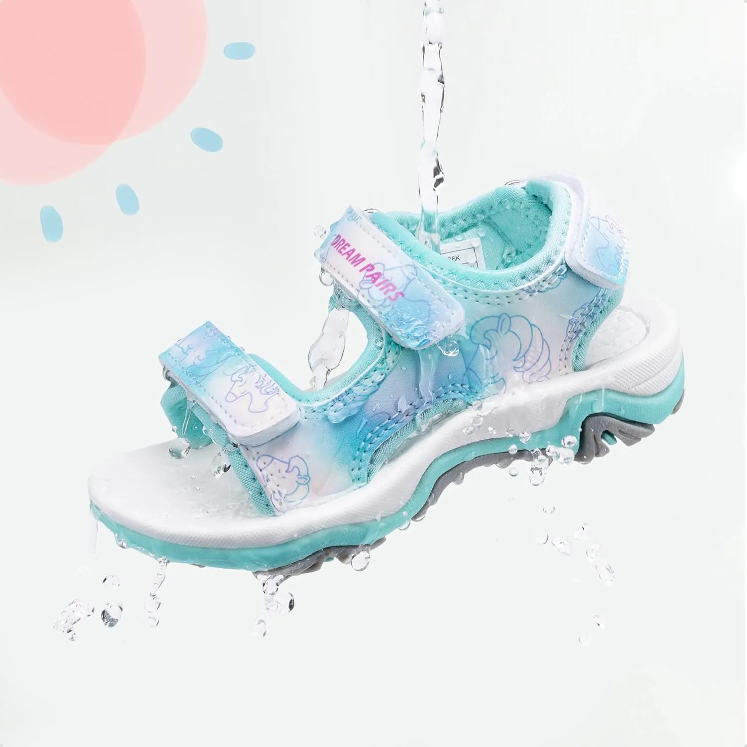 DREAM PAIRS Boys Girls Sandals Summer Outdoor Athletic Kids Sport Water Shoes for Toddler/Little Kid