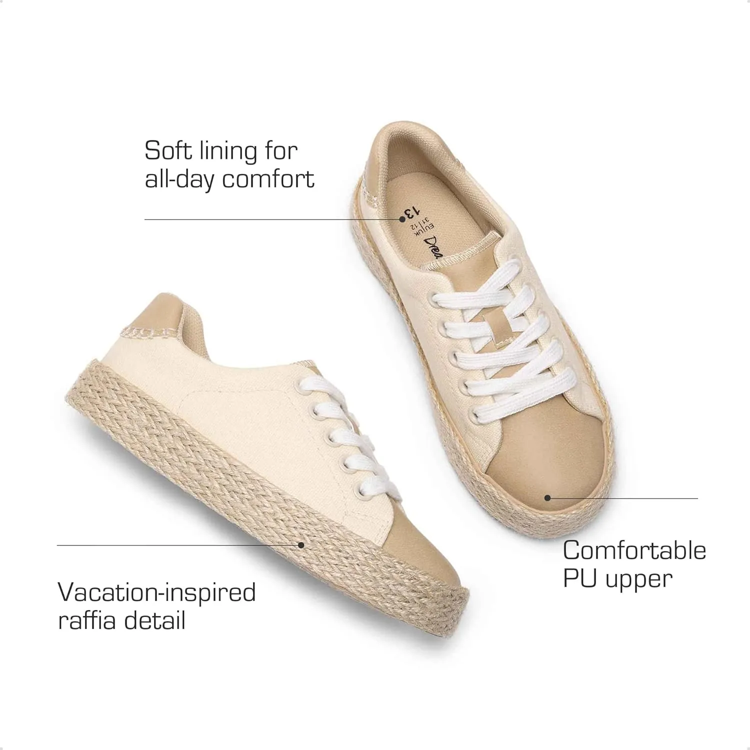 DREAM PAIRS Kid Shoes Boys Girls Sneakers Lace Up Walking Casual Shoes