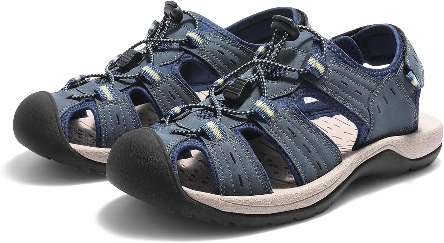 DREAM PAIRS Men's Support Sandals Outdoor Hiking Sandals Closed Toe Athletic Lightweight Walking Comfortable Sandals Water Shoes