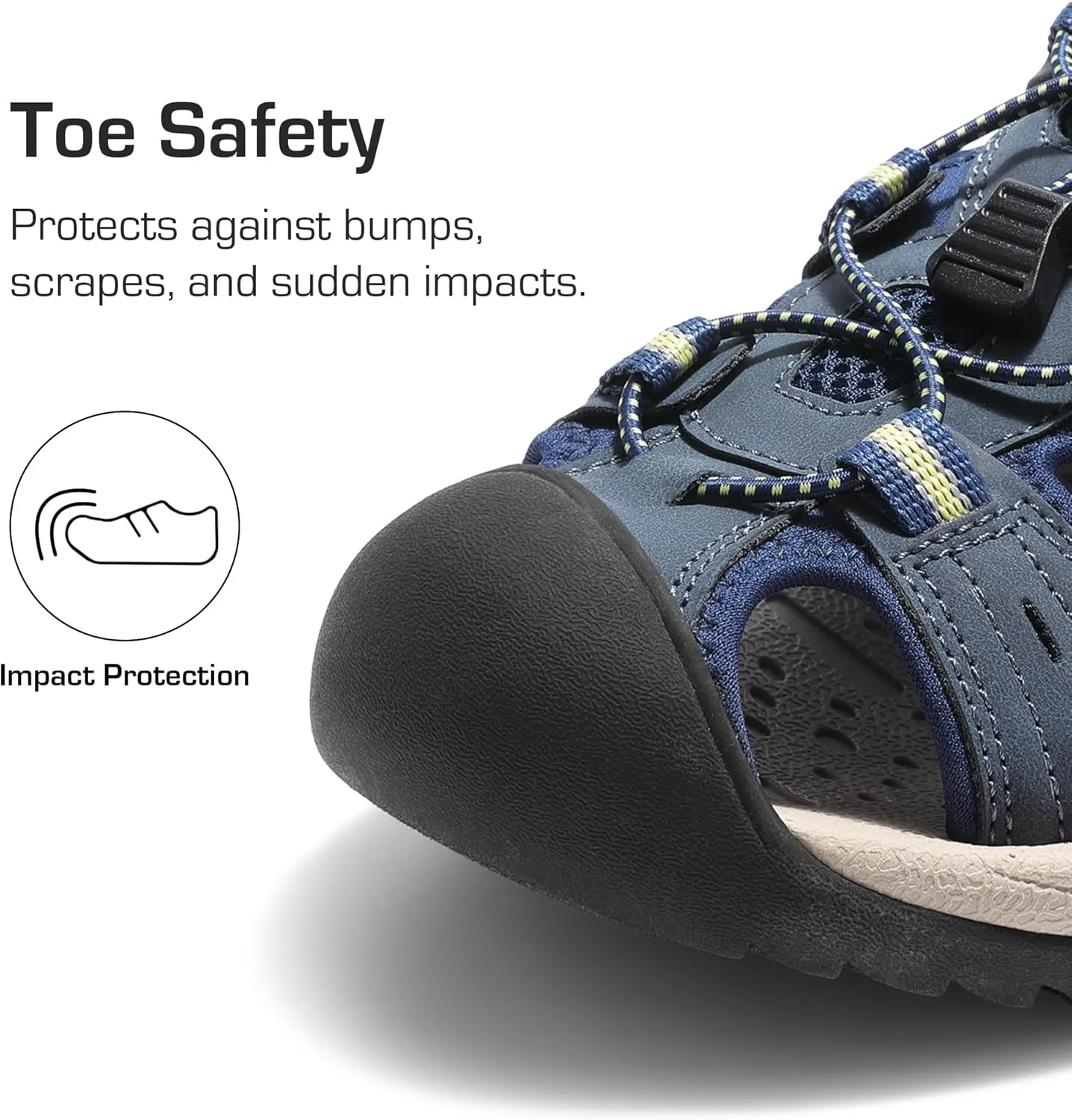 DREAM PAIRS Men's Support Sandals Outdoor Hiking Sandals Closed Toe Athletic Lightweight Walking Comfortable Sandals Water Shoes