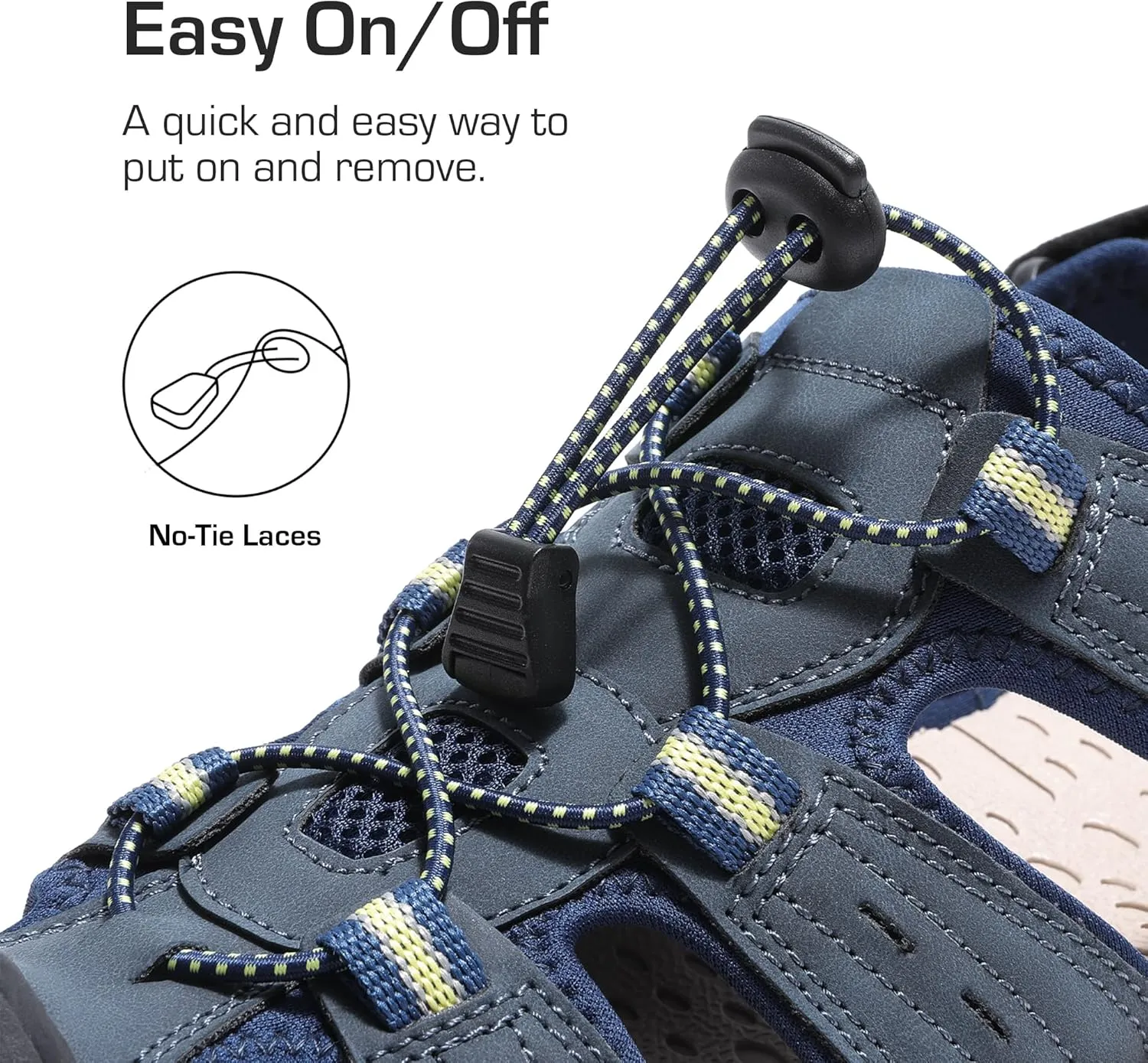 DREAM PAIRS Men's Support Sandals Outdoor Hiking Sandals Closed Toe Athletic Lightweight Walking Comfortable Sandals Water Shoes