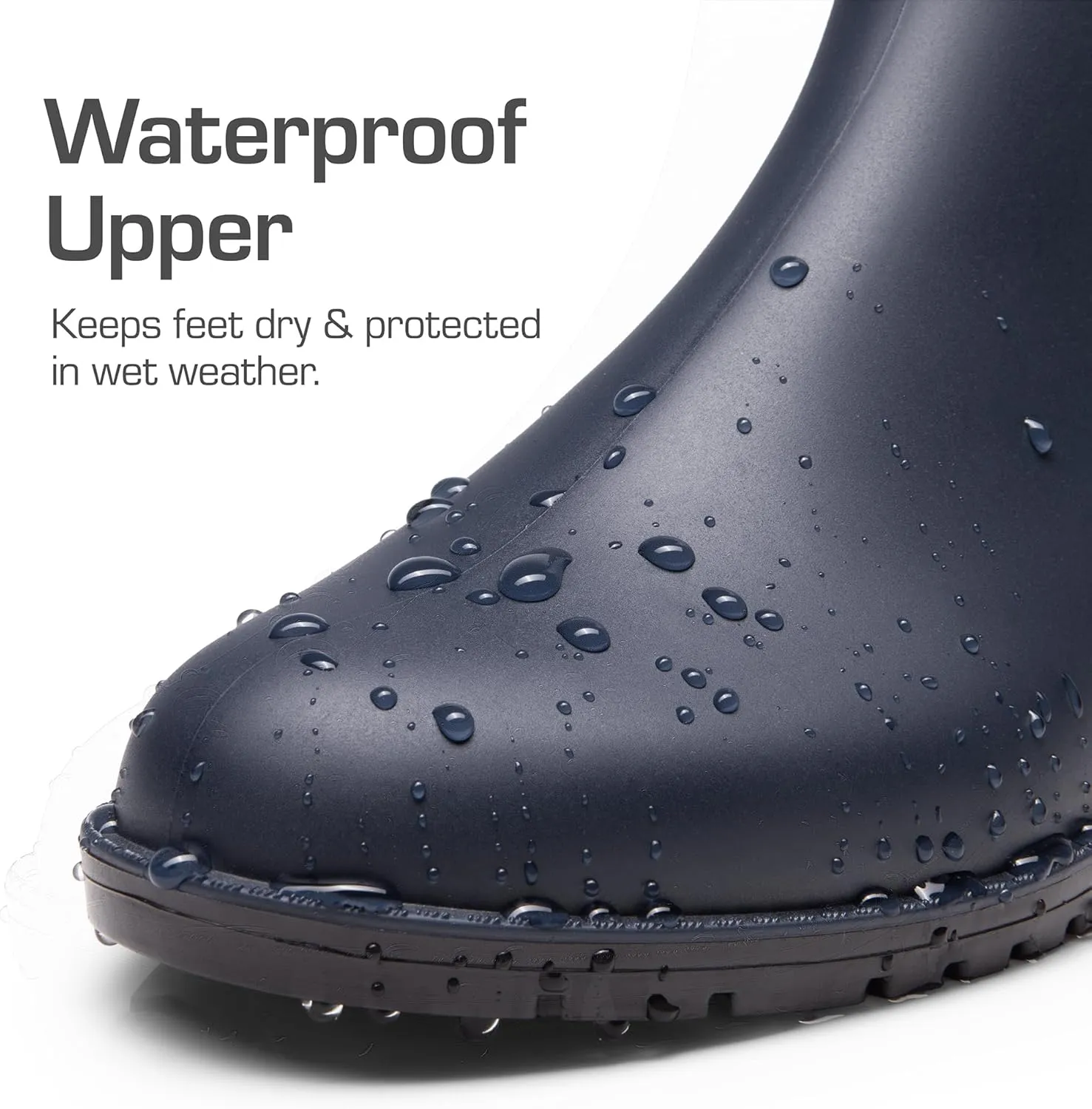 DREAM PAIRS Women's Ankle Rain Boots Chelsea Short Boots Waterproof Elastic Slip On Lightweight Comfortable Garden Outdoor Shoes
