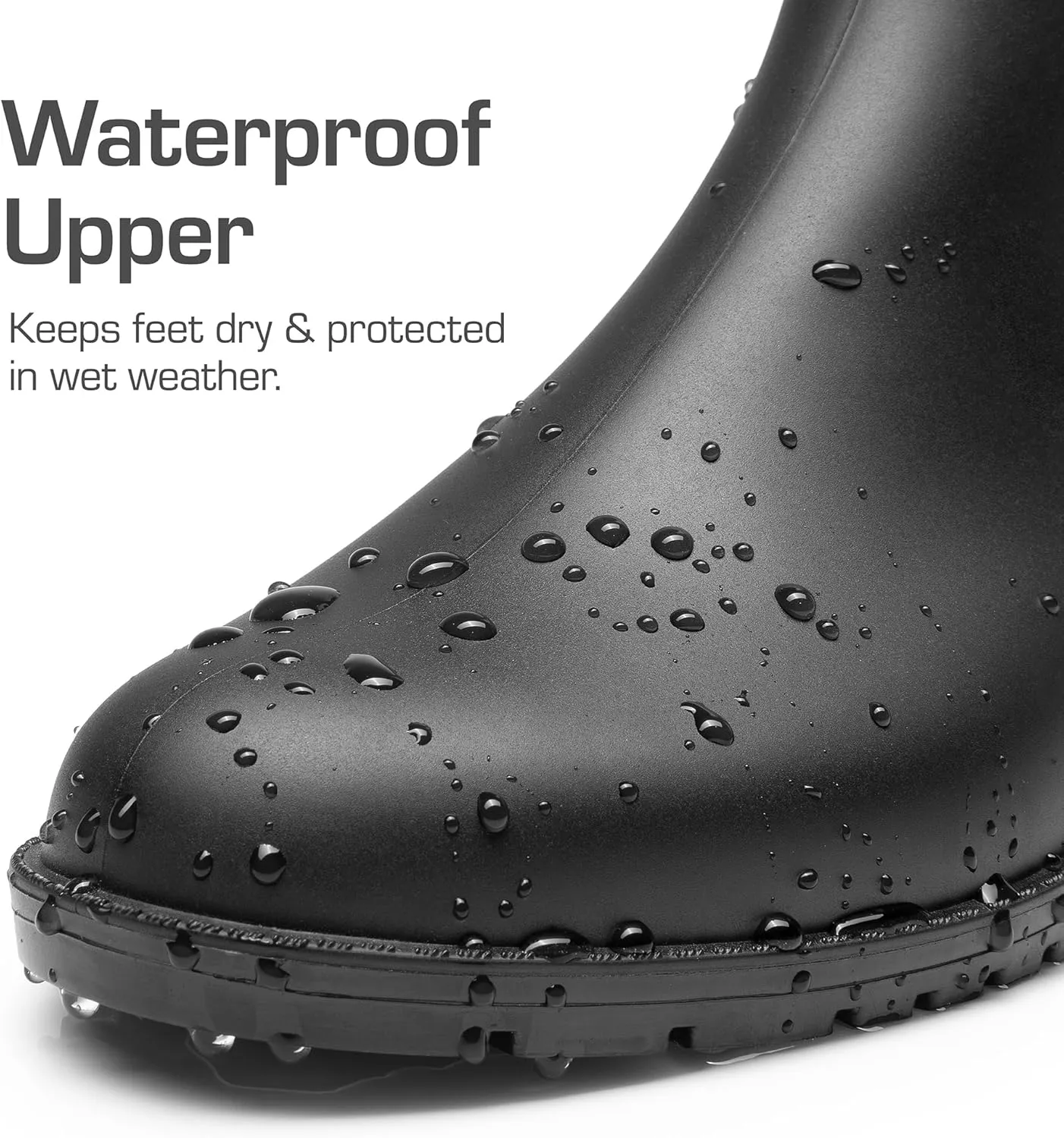 DREAM PAIRS Women's Ankle Rain Boots Chelsea Short Boots Waterproof Elastic Slip On Lightweight Comfortable Garden Outdoor Shoes