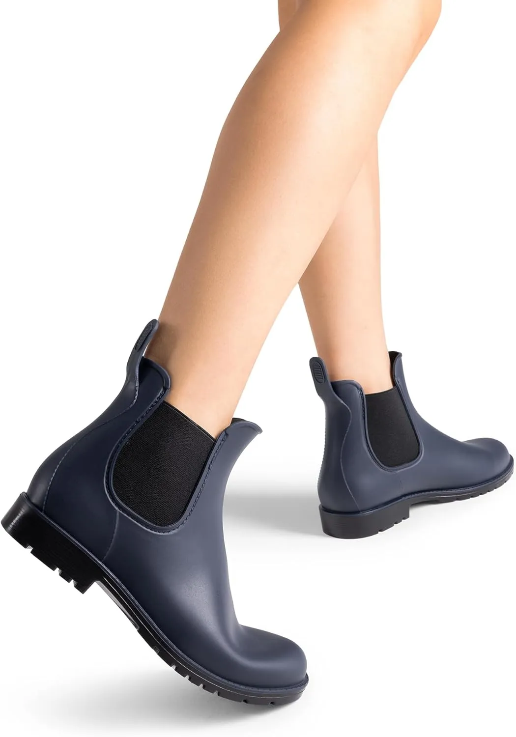 DREAM PAIRS Women's Ankle Rain Boots Chelsea Short Boots Waterproof Elastic Slip On Lightweight Comfortable Garden Outdoor Shoes