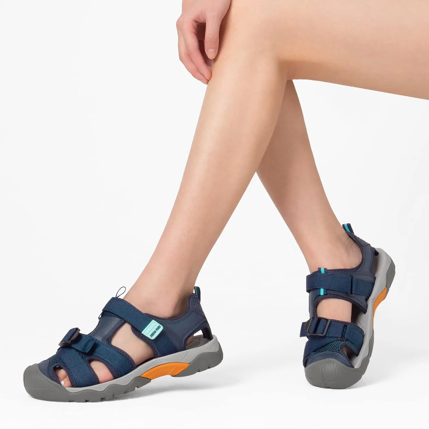 DREAM PAIRS Women's Closed Toe Sport Hiking Sandals，Summer Outdoor Comfortable Walking Water Sandals