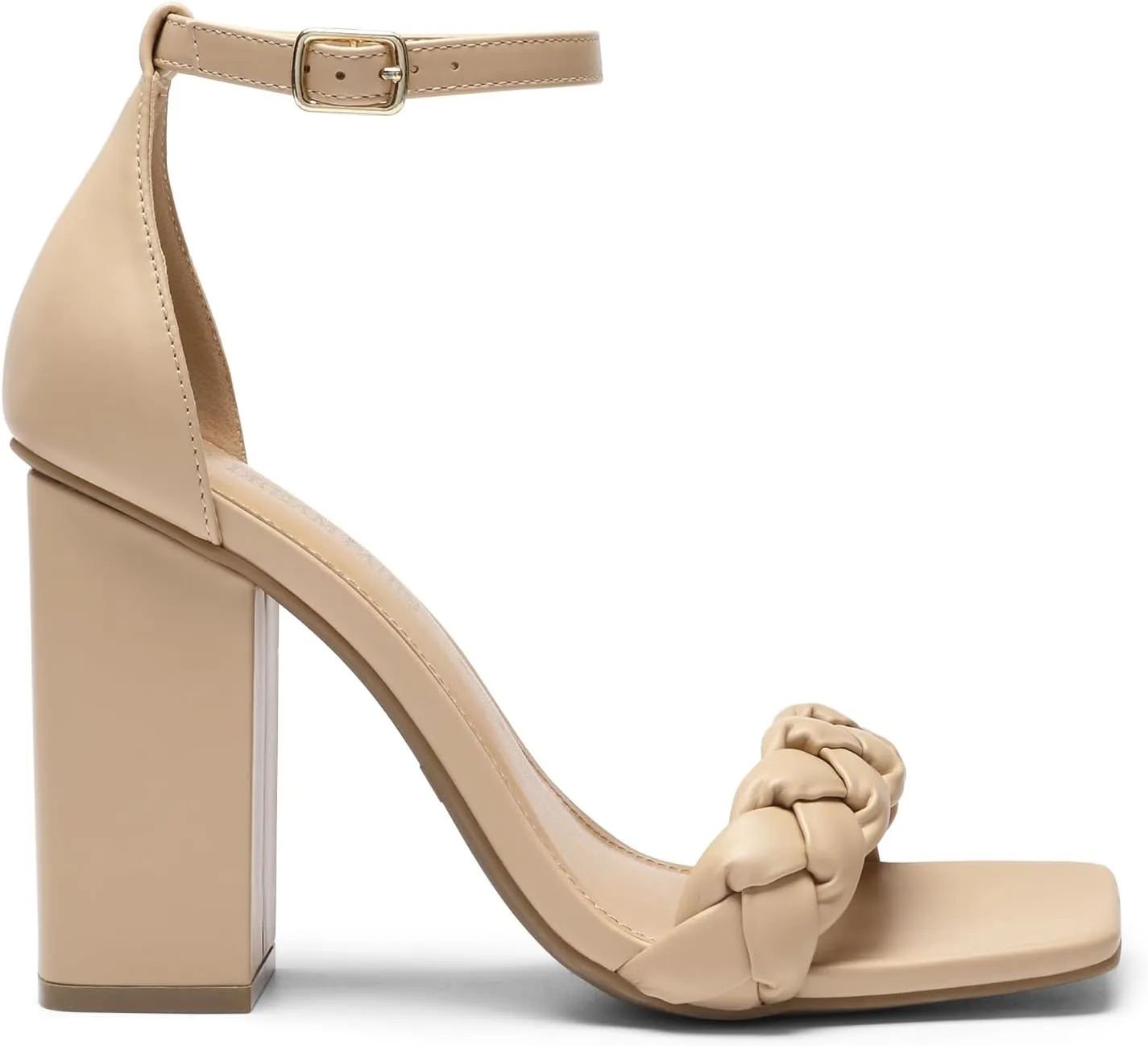DREAM PAIRS Women's Heels for Women Braided Open Toe Ankle Strap High Block Chunky Heel Sandals Party Wedding Dress Pumps Shoes