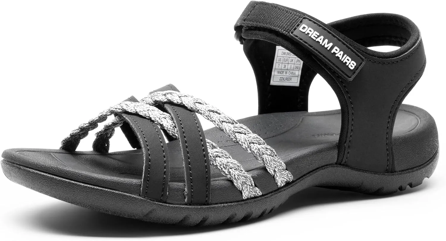 DREAM PAIRS Womens Sandals Light Weight Hiking Sandals for Women Comfortable Athletic Quick-Drying Walking Hiking Water Sandals