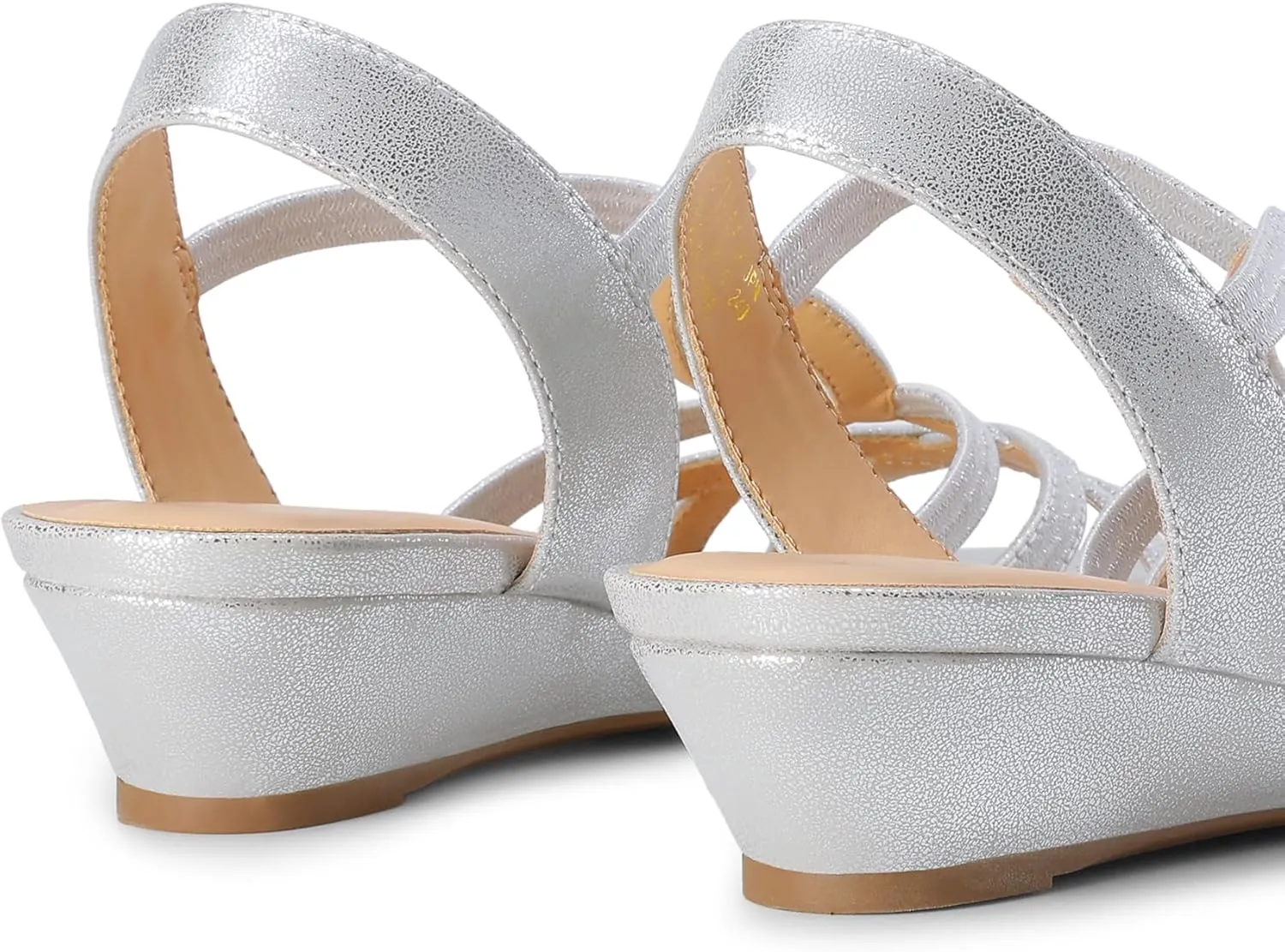 DREAM PAIRS Women's Strappy Wrapped Dressy Wedge Sandals Comfortable Low Heel Casual Summer Shoes
