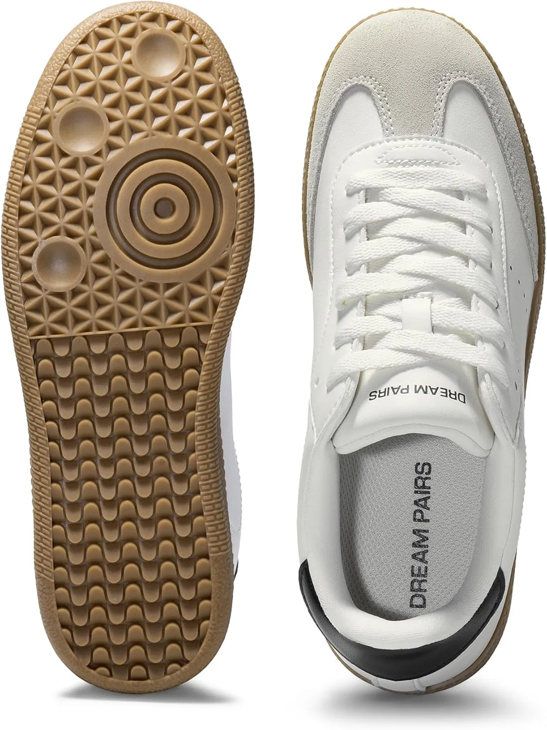 DREAM PAIRS Women's Tennis Sneakers Walking Nia Flat Low-Top Casual Lace-Up Comfortable Fashion Sneakers Shoes.