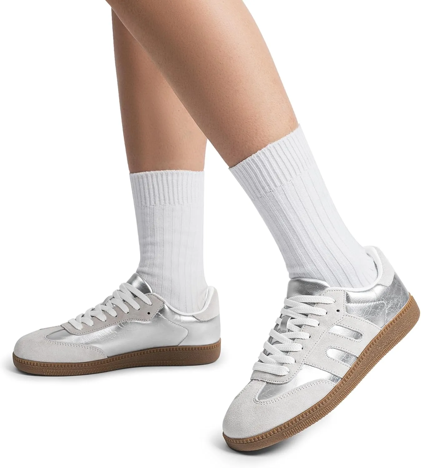 DREAM PAIRS Women's Tennis Sneakers Walking Nia Flat Low-Top Casual Lace-Up Comfortable Fashion Sneakers Shoes.