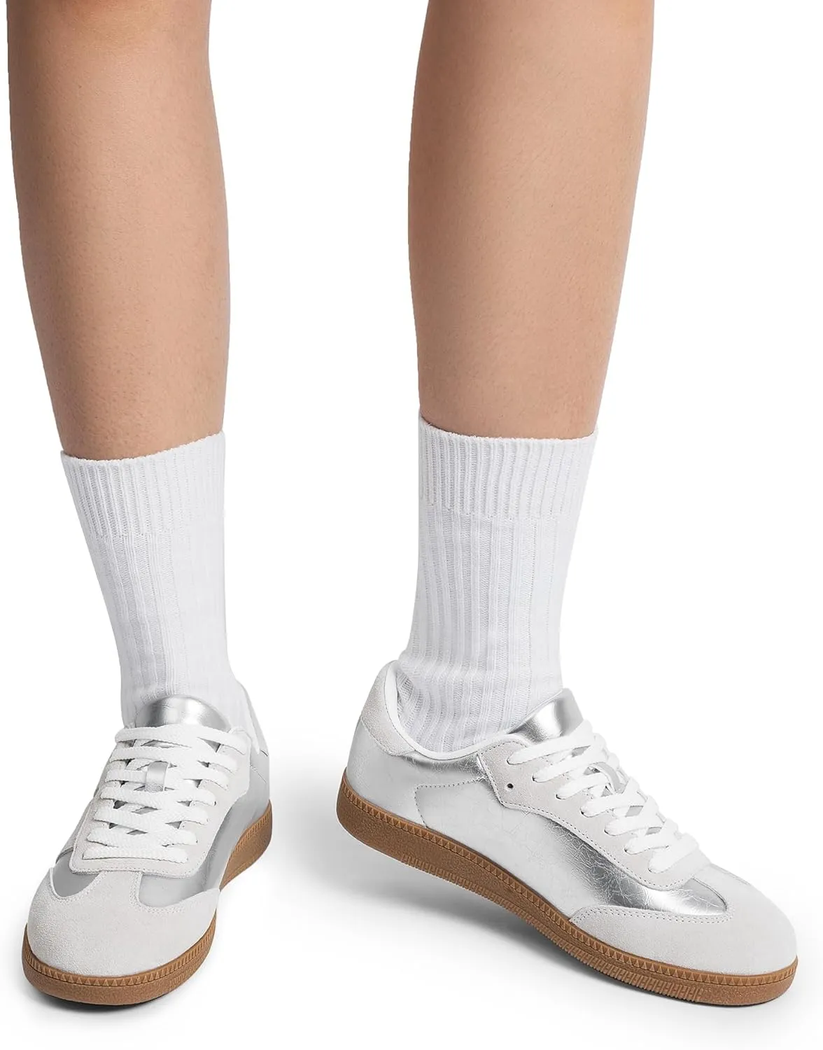 DREAM PAIRS Women's Tennis Sneakers Walking Nia Flat Low-Top Casual Lace-Up Comfortable Fashion Sneakers Shoes.