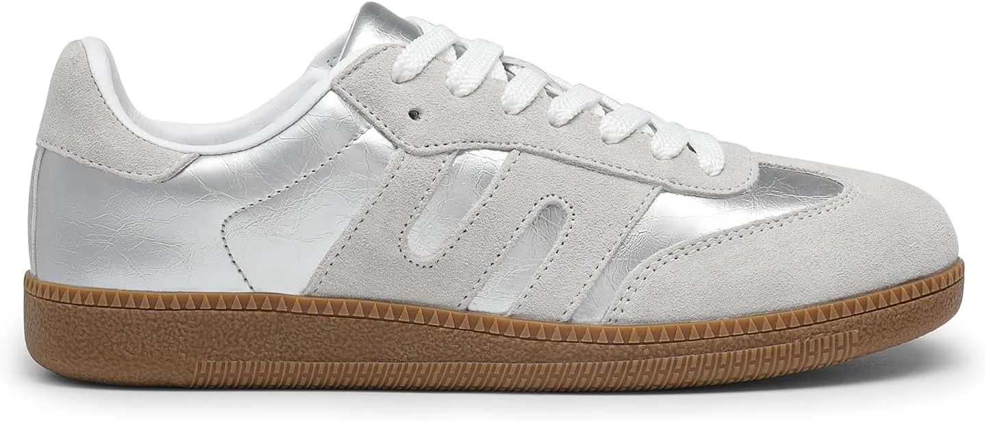 DREAM PAIRS Women's Tennis Sneakers Walking Nia Flat Low-Top Casual Lace-Up Comfortable Fashion Sneakers Shoes.