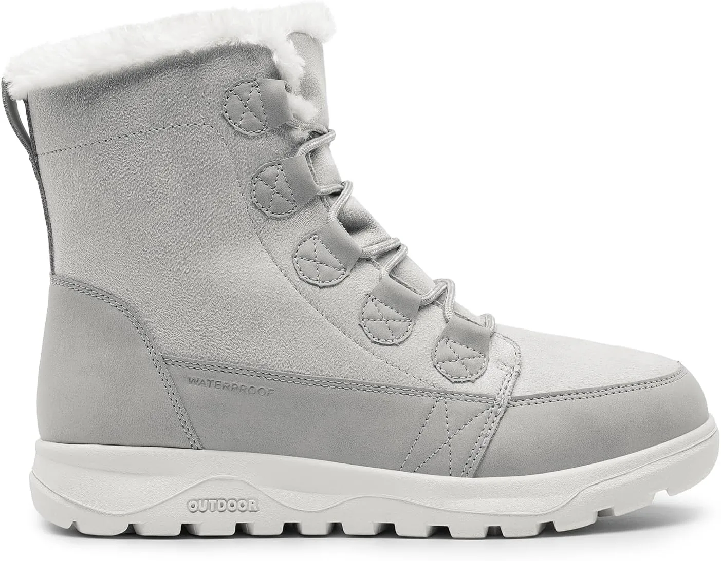 DREAM PAIRS Women's Winter Snow Boots Lace Up Warm Comfortable Faux Fur Lining Outdoor Ankle Booties