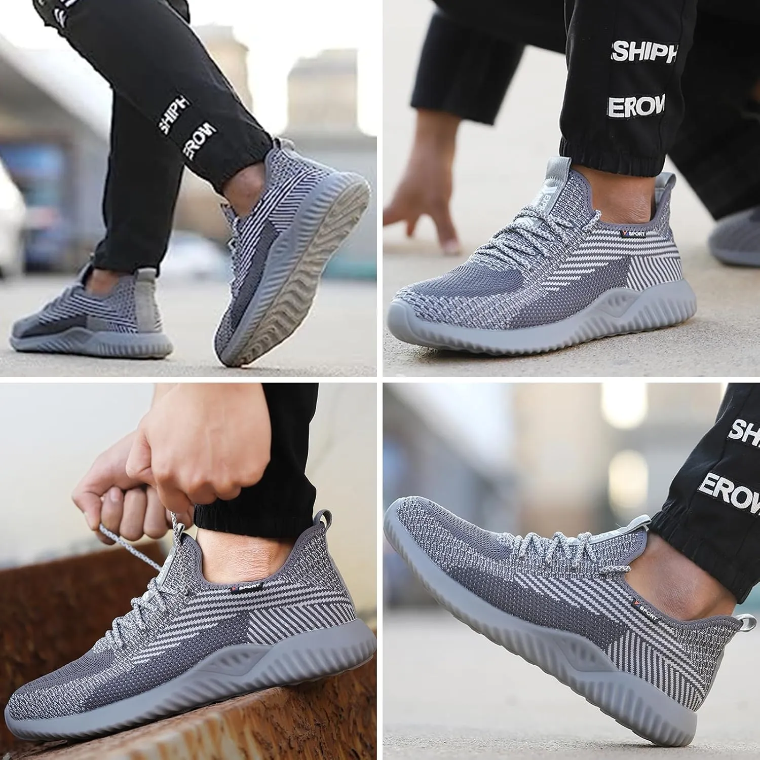 Drecage Steel Toe Safety Shoes for Women Men Work Shoes Industrial & Construction Sneakers Puncture Proof Lightweight Working Shoes