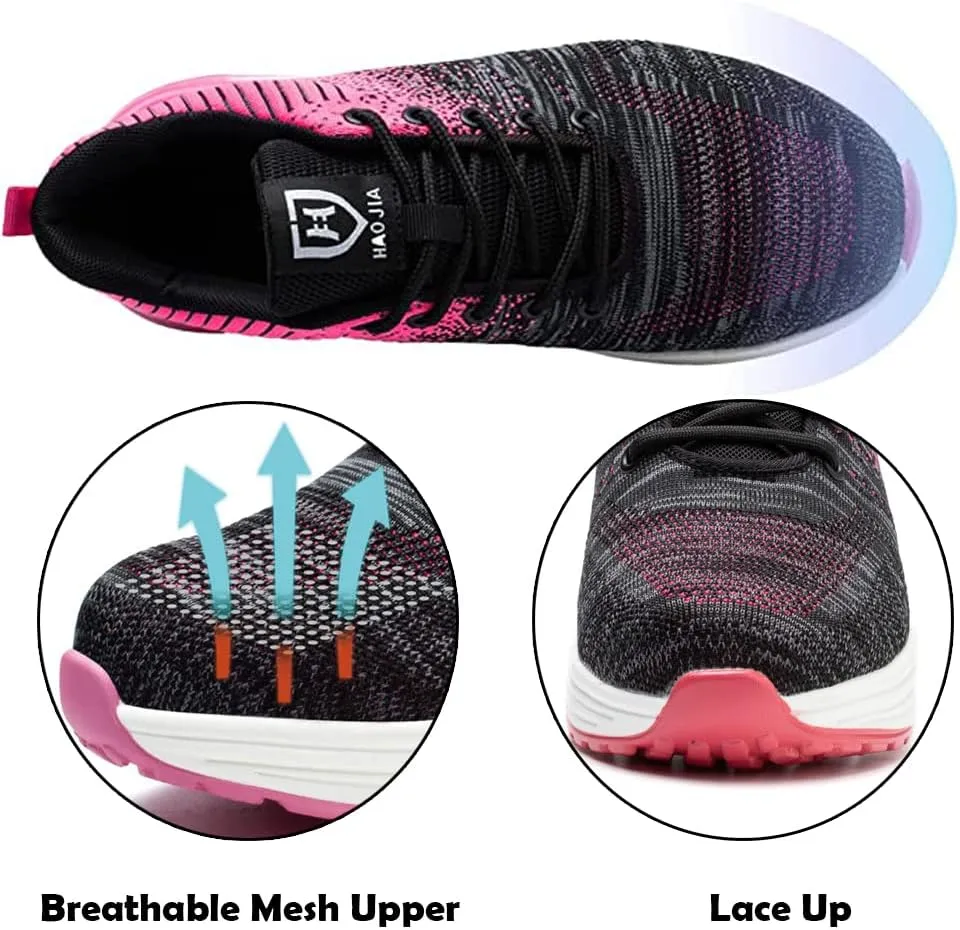 Drecage Steel Toe Safety Shoes for Women Men Work Shoes Industrial & Construction Sneakers Puncture Proof Lightweight Working Shoes