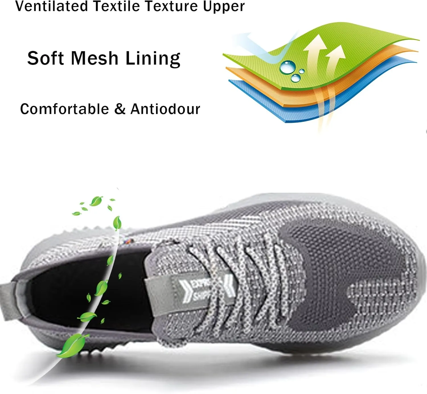 Drecage Steel Toe Safety Shoes for Women Men Work Shoes Industrial & Construction Sneakers Puncture Proof Lightweight Working Shoes