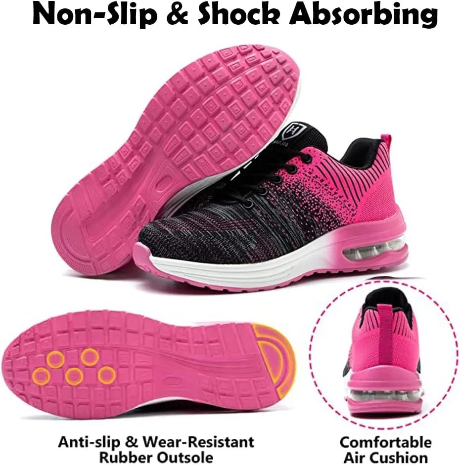 Drecage Steel Toe Safety Shoes for Women Men Work Shoes Industrial & Construction Sneakers Puncture Proof Lightweight Working Shoes