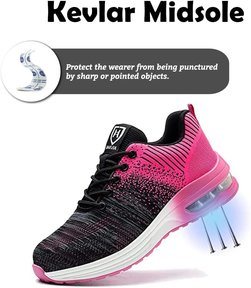 Drecage Steel Toe Safety Shoes for Women Men Work Shoes Industrial & Construction Sneakers Puncture Proof Lightweight Working Shoes