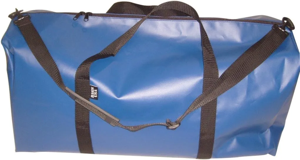 Duffle Bag Tough 18 Oz Vinyl Great Dive Gear Bag Or Sailor Travel Bag Water Resistant, Made In USA.