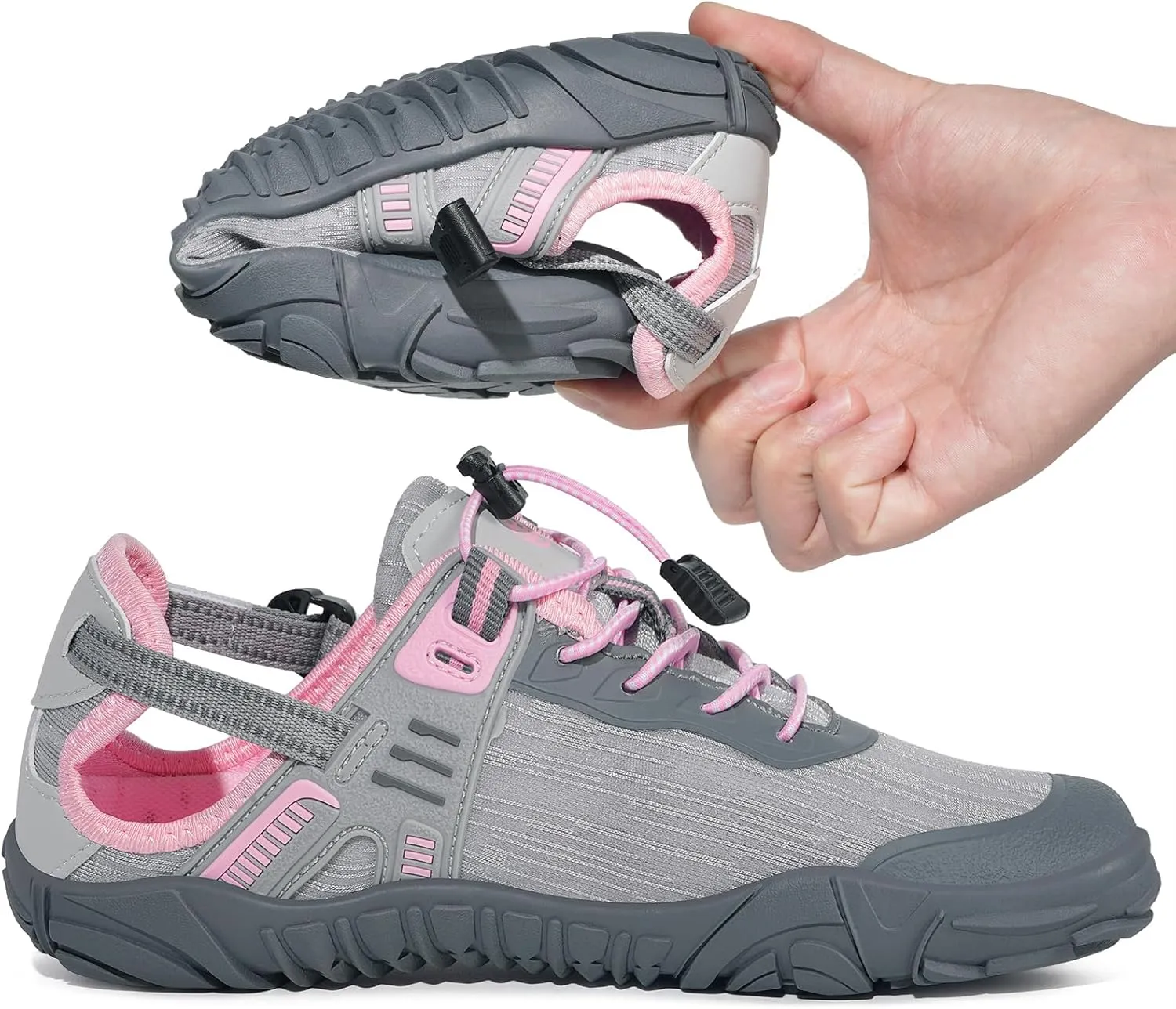 Eagsouni Womens Mens Water Shoes Quick Dry Sport Aqua Shoes Barefoot Non-Slip Outdoor Hiking Sandals with Wide Toe Box & Arch Support