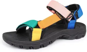 EQUICK Sport Sandals for Women, Open Toe Strap Sandal Anti-skidding Outdoor Water Sandals Comfortable Athletic Sandals for Beach