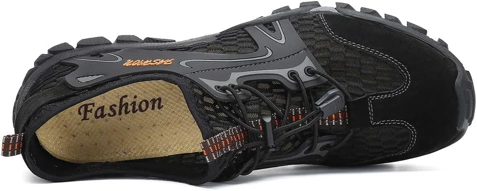 FLARUT Men's Sandals Barefoot Hiking Shoes Quick Dry Breathable Mesh Lightweight Outdoor Training Water Walking Shoes