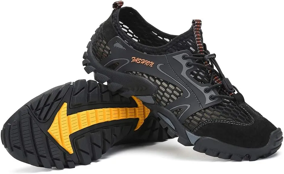 FLARUT Men's Sandals Barefoot Hiking Shoes Quick Dry Breathable Mesh Lightweight Outdoor Training Water Walking Shoes